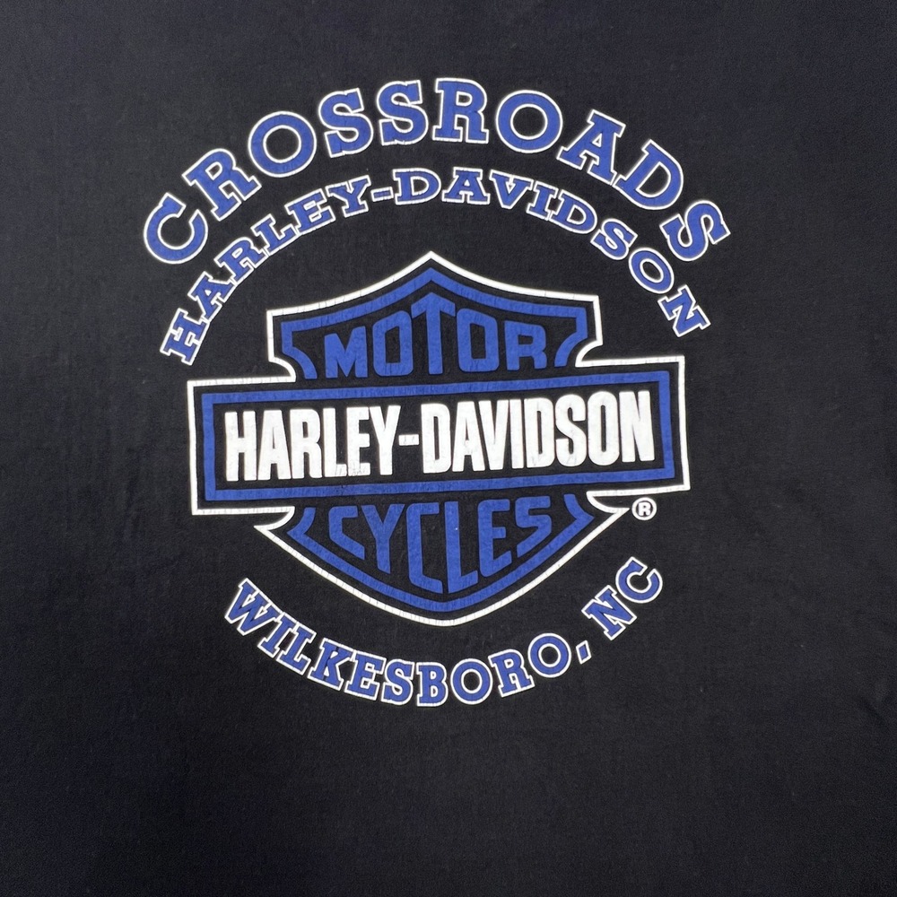 Harley-Davidson T-Shirt Mens XL Black Crossroads Wilkesboro NC Biker Graphic Tee - Picture 6 of 11